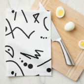 Abstracte kunst die één van een soort schildert theedoek (Quarter Fold)