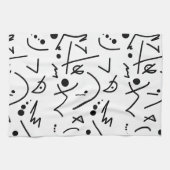 Abstracte kunst die één van een soort schildert theedoek (Horizontaal)