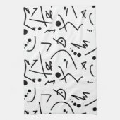 Abstracte kunst die één van een soort schildert theedoek (Verticaal)