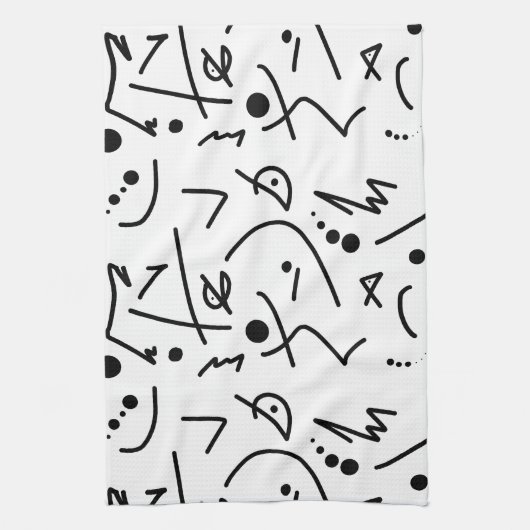 Abstracte kunst die één van een soort schildert theedoek (Verticaal)