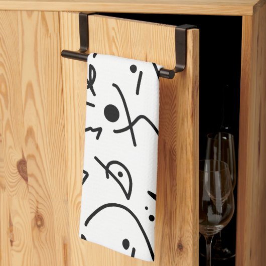 Abstracte kunst die één van een soort schildert theedoek (Derde Gevouwen)