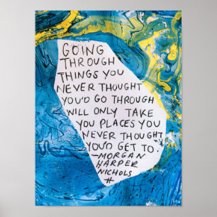 Abstracte Kunst die poster motivatie citaat