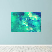 Abstracte kunst "Diepe Oceaan" Canvas Afdruk (Insitu (Houten vloer))