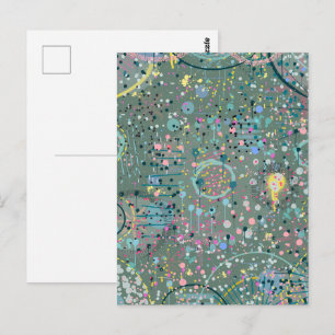 Abstracte Kunst: Door de Weide  Briefkaart