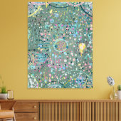 Abstracte Kunst: Door de Weide Canvas Afdruk (Insitu (Woonkamer))