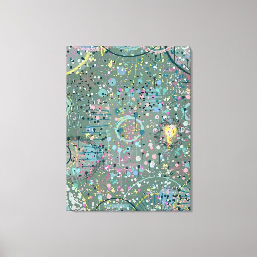 Abstracte Kunst: Door de Weide Canvas Afdruk (Voorkant)
