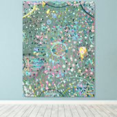 Abstracte Kunst: Door de Weide Canvas Afdruk (Insitu (Houten vloer))
