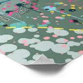 Abstracte Kunst: Door de Weide Poster (Hoek)