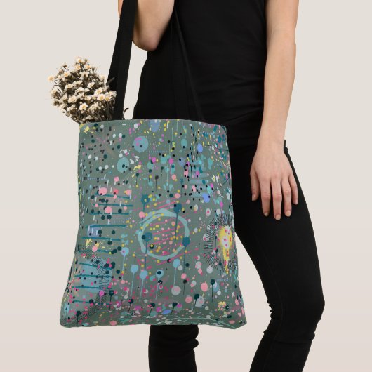 Abstracte Kunst: Door de Weide Tote Bag (Dichtbij)