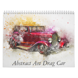 Abstracte Kunst Drag Auto Kalender