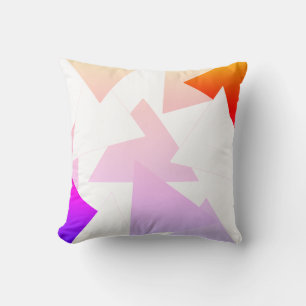 Abstracte Kunst Driehoek Piramide Paars Kussen