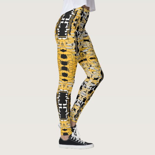 Abstracte kunst "Drooggebed" Leggings (Rechts)
