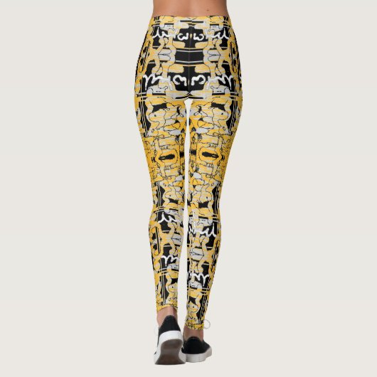 Abstracte kunst "Drooggebed" Leggings (Achterkant)