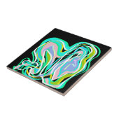 Abstracte Kunst Druk Kleurrijk Tegeltje (Zijkant)