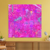 Abstracte kunst: een echte persoonlijkheid  canvas afdruk (Insitu (Woonkamer))