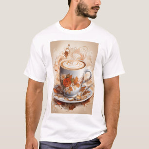 Abstracte kunst - Een grote kop hete romige cappuc T-shirt