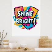 Abstracte kunst: een kleurrijk en inspirerend ontw poster (Keuken)