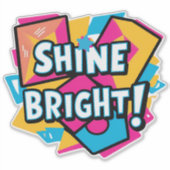 Abstracte kunst: een kleurrijk en inspirerend ontw sticker (Voorkant)