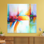 Abstracte Kunst Elegant Acryl Schilderen Modern De Canvas Afdruk (Insitu (Woonkamer))
