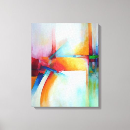 Abstracte Kunst Elegant Acryl Schilderen Modern De Canvas Afdruk (Voorkant)