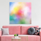 Abstracte kunst Elegant roze rood-blauw Paars Canvas Afdruk (Insitu (Woonkamer))