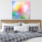 Abstracte kunst Elegant roze rood-blauw Paars Canvas Afdruk (Insitu (Slaapkamer))