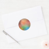 Abstracte Kunst Elegante Kleurrijke Lege Sjabloon Ronde Sticker (Envelop)