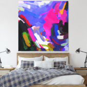 Abstracte kunst en modern schilderen canvas afdruk (Insitu (Slaapkamer))