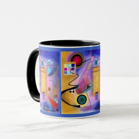 Abstracte kunst en mok geïnspireerde Cubisten (Voorkant links)