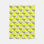 Abstracte Kunst Energie Geel Grijs Fleece Deken (Voorkant)