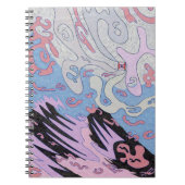 abstracte kunst "Explosie in de ruimte" Notitieboek (Voorkant)