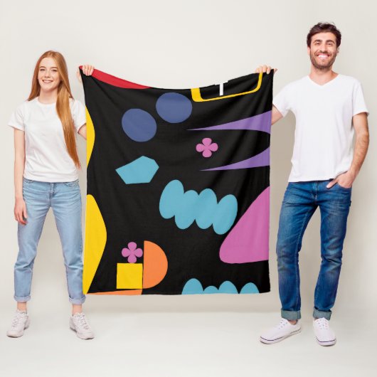 ABSTRACTE KUNST FLEECE DEKEN (In situ)