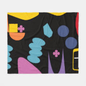 ABSTRACTE KUNST FLEECE DEKEN (Voorkant (Horizontaal))