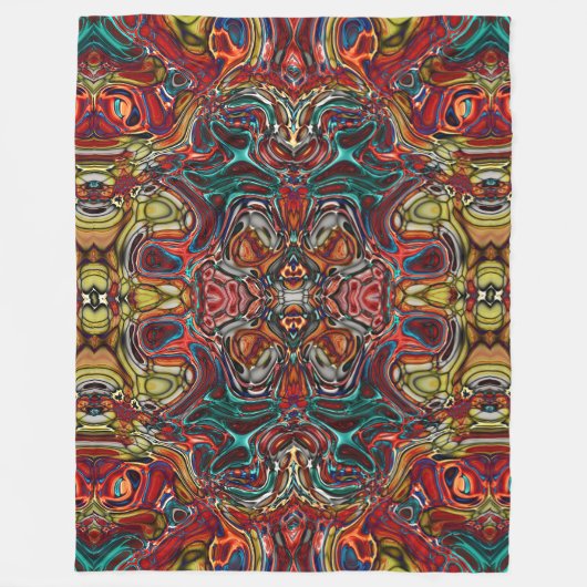 abstracte kunst Fleece Deken (Voorkant)