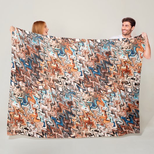 Abstracte kunst fleece deken (In situ)