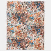 Abstracte kunst fleece deken (Voorkant)