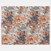 Abstracte kunst fleece deken (Voorkant (Horizontaal))