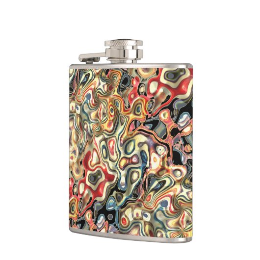 Abstracte Kunst Fles Heupfles (Links)