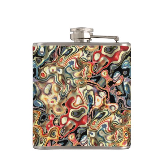 Abstracte Kunst Fles Heupfles (Achterkant)