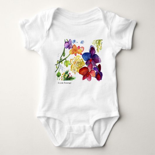 Abstracte kunst Floral Baby Bodysuit (Voorkant)