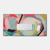 Abstracte Kunst Fluro Acryl Schilderij   Bureaumat (Keyboard & Muis)