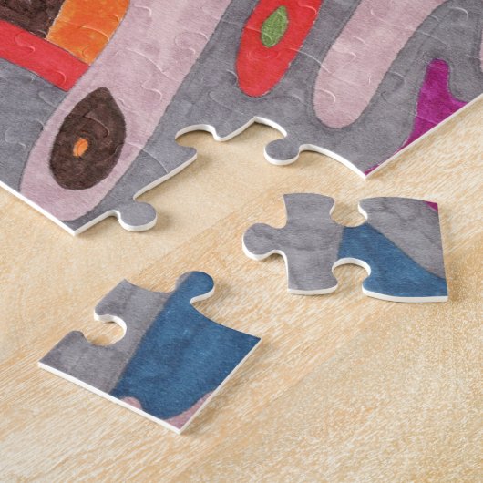 abstracte kunst "Fred the Cosmic Worm" Legpuzzel (Zijkant)