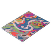 abstracte kunst "Fred the Cosmic Worm" Notitieboek (Linkerzijde)