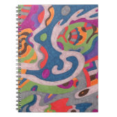 abstracte kunst "Fred the Cosmic Worm" Notitieboek (Voorkant)