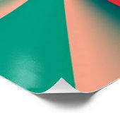 Abstracte Kunst Funky Bloem Perfect Poster (Hoek)