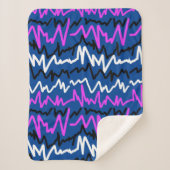 Abstracte kunst Funky Colorful ZigZags Throw Blank (Voorkant)