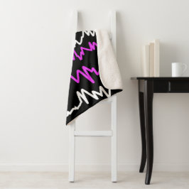 Abstracte Kunst Funky Kleurrijke ZigZags Worpdeken Sherpa Deken