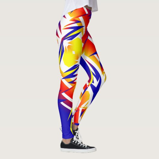 Abstracte Kunst Funky Leggings met Onweer (Rechts)