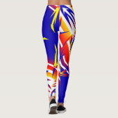 Abstracte Kunst Funky Leggings met Onweer (Achterkant)