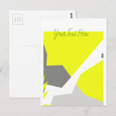 Abstracte kunst - Geel grijs Briefkaart (Voorkant / Achterkant)